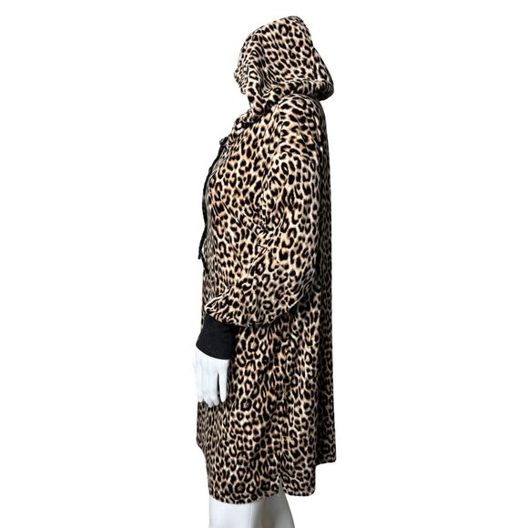 Betsey Johnson Nightgown Womens Medium Brown‎ Black Leopard Cheetah Sleep Shirt - Picture 3 of 10